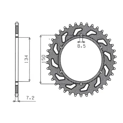 Rozeta SUNSTAR SUN1-2622-48 (JTR463.48, 46348JT) (SUNSTAR rozeta 463 48 kmX 125 86-03 (JTR463.48