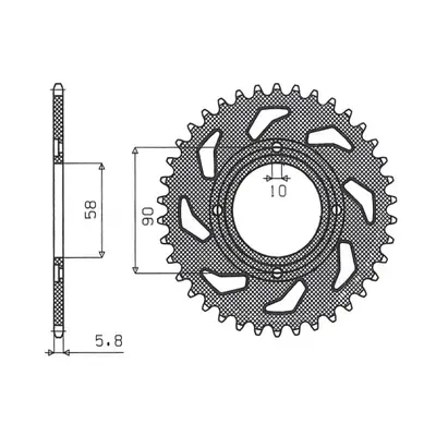 Rozeta SUNSTAR SUN1-3082-31 (JTR279.31, 27931JT) (SUNSTAR rozeta 279 31 cmX250 REBEL (JTR279.31)