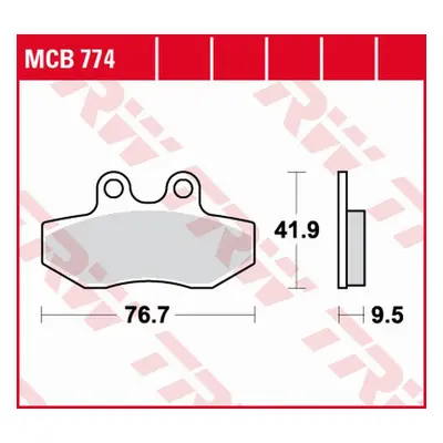 Brzdové destičky TRW LUCAS MCB774 (KH393) (TRW ZF brzdové destičky KH393 organické YAMAHA XC 125