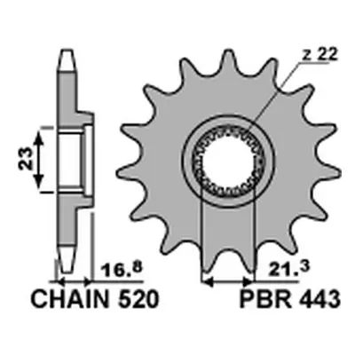 PBR ozubené kolo 443 16 18NC (4431618NC) (Přední ozubené kolo PBR 4431618NC)