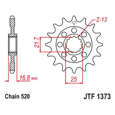 JT Sprockets ozubené kolo JTF1373.17 (204217JT) (Přední ozubené kolo JT Sprockets JTF1373.17)