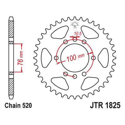 JT Sprockets rozeta JTR1825.46 (81-83) (Zadní ozubené kolo JT Sprockets JTR1825.46)