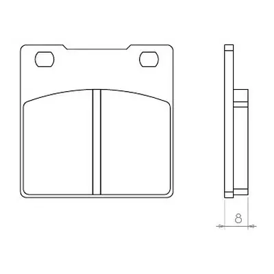 Brzdové destičky BRENTA BR3052 (BRENTA brzdové destičky KH063 (organické) SUZUKI GS/GSX/GSF/GSXR