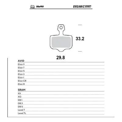 Brzdové destičky organické MOTO-MASTER 730642 (MOTO-MASTER BIKE PRO brzdové destičky organické S