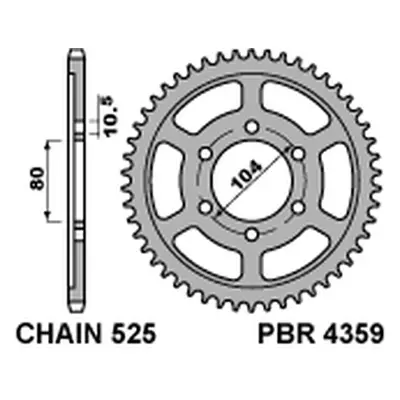 PBR rozeta 4359 44 C45 (JTR1489.44) (Zadní ozubené kolo PBR 4359 44 C45)