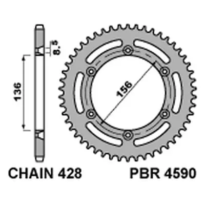 PBR rozeta 4590 54 C45 (459054C45) (Zadní ozubené kolo PBR 459054C45)