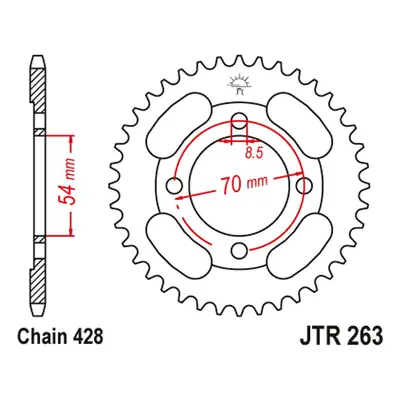 Rozeta JT SPROCKETS JTR263.42 (26342JT) (JT rozeta 263 42 (26342JT))