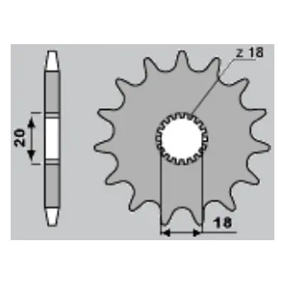 PBR ozubené kolo 393 14 18NC (Přední ozubené kolo PBR 393 14 18NC)