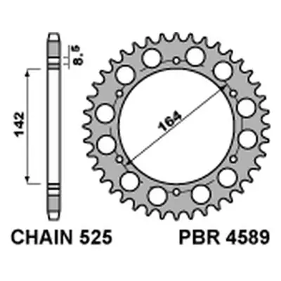 PBR rozeta 4589 44 C45 (458944C45) (Zadní ozubené kolo PBR 458944C45)