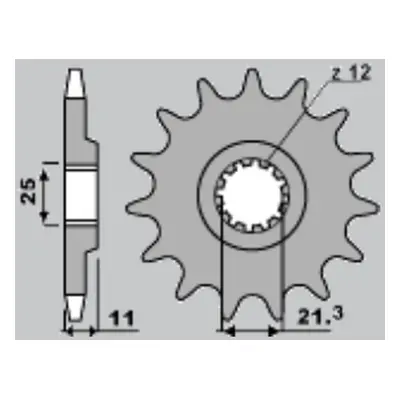 Řetězové kolo přední CHT 72716K (A4250824160) (CHT řetězové kolo přední 7287 16 (A4250824160))