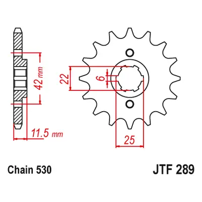 JT Sprockets ozubené kolo JTF289.15 (27715JT) (Přední ozubené kolo JT Sprockets JTF289.15)