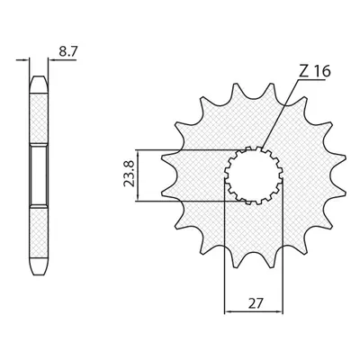 Ozubené kolo přední SUNSTAR SUN56018 (JTF423.18, 219018JT) (SUNSTAR ozubené kolo přední 2190 18 