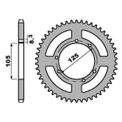 PBR rozeta 4413 52 F (441352F) (Zadní ozubené kolo PBR 441352F)