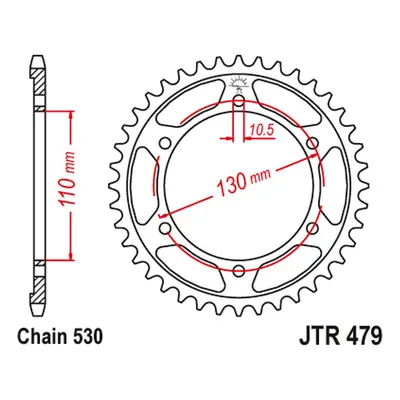 Rozeta JT SPROCKETS JTR479.46ZBK (24146JTZBK) (JT rozeta 241 46 (24146JTZBK) barva černá)