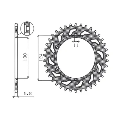 Rozeta SUNSTAR SUN1-3435-42 (JTR735.42, 102742JT) (SUNSTAR rozeta 1027 42 (JTR735.42) (102742JT)