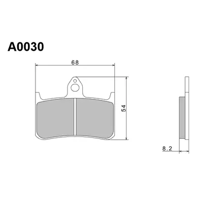 Brzdové destičky NISSIN A0030 (NISSIN brzdové destičky KH187 PREMIUM SEMI-METALLIC (sintrované 