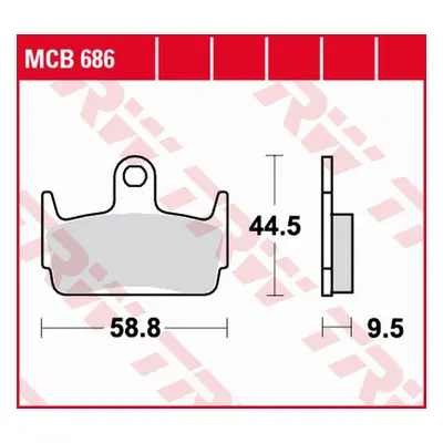 Brzdové destičky TRW LUCAS MCB686 (KH234) (TRW LUCAS ZF brzdové destičky KH234 organické HONDA X