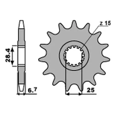 Ozubené kolo přední PBR 21681518NC (JTF1592.15, STD.+1) (PBR ozubené kolo přední 2168 15 18NC (J