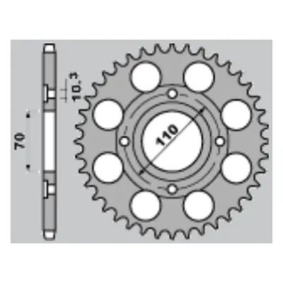 CHT rozeta 246 41 HONDA CB 250N 78-82 (A4140246410) (CHT rozeta 246 41 HONDA CB 250N 78-82 (A414