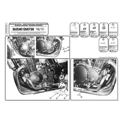 Padací rám KAPPA KN43 (KAPPA padací rám SUZUKI GSX 750 98-02, GSF 600 BANDIT / S 96-04 (TN392) č