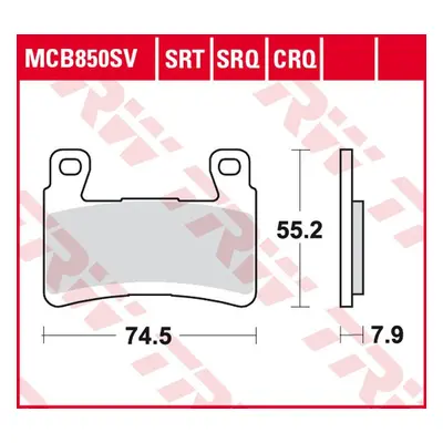 Brzdové destičky TRW LUCAS MCB850SRT (KH296) (TRW LUCAS ZF brzdové destičky KH296 sintrované ROA