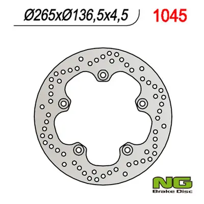 Brzdový kotouč NG Brakes NG1045 (NG brzdový kotouč zadní BMW F 650GS 800/ K1200/ R1200 (265X136X