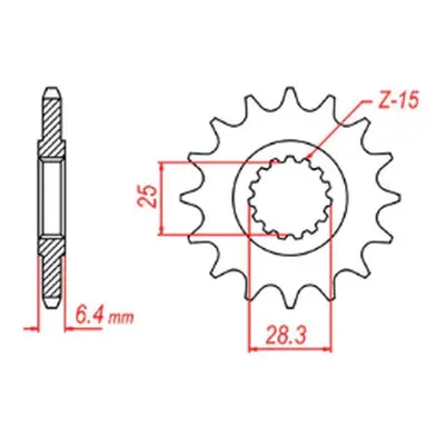 Ozubené kolo přední MTX 10-592-14 (JTF1592.14) (MTX PARTS ozubené kolo přední 2168 14 (JTF1592.1