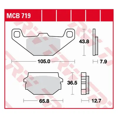 Brzdové destičky TRW LUCAS MCB719 (KH297) (TRW ZF brzdové destičky KH297 organické SACHS HUSKY 1