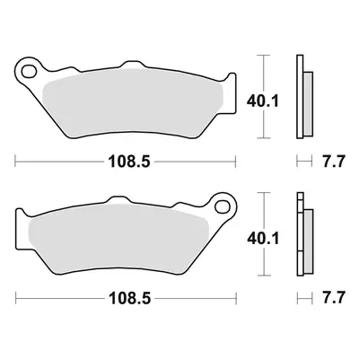 Brzdové destičky TRW LUCAS MCB671SV (KH209) (TRW LUCAS brzdové destičky KH209 KH209/2 sintrované