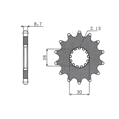 Ozubené kolo přední SUNSTAR SUN52418 (JTF1180.18, 209018JT) (SUNSTAR ozubené kolo přední 2090 18