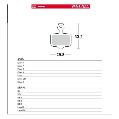 Brzdové destičky organické MOTO-MASTER 730633 (MOTO-MASTER BIKE PRO brzdové destičky organické P