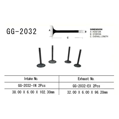 Sací ventil VESRAH GG-2032-IN (VESRAH sací ventil YAMAHA YFM 700 06-18, XT 660R/X (2 na vozidlo)