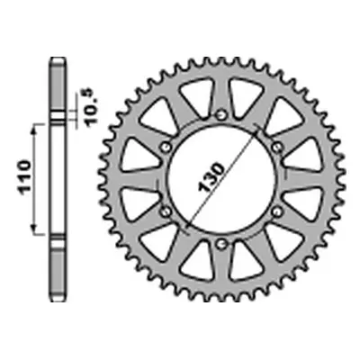 PBR rozeta 504 45 C45 (JTR486.45) (Zadní ozubené kolo PBR 504 45 C45)