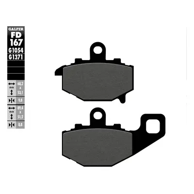 Brzdové destičky Galfer FD167G1054 (KH192) (GALFER brzdové destičky KH192 polokovové)