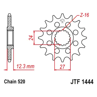 JT Sprockets ozubené kolo JTF1444.17 (231017JT) (Přední ozubené kolo JT Sprockets JTF1444.17)