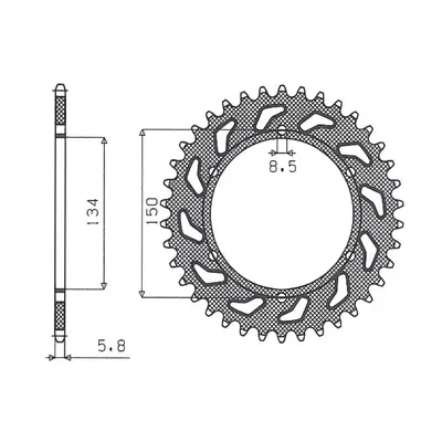 Rozeta SUNSTAR SUN1-3619-48 (JTR460.48, 48948JT) (SUNSTAR rozeta 489 48 (JTR460.48) (48948JT))