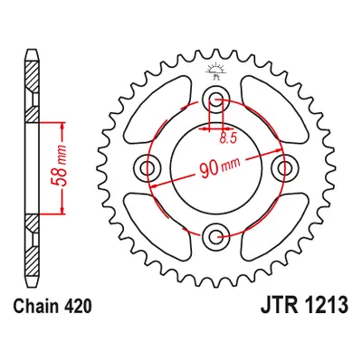 JT Sprockets rozeta JTR1213.37 (446337JT) (Zadní ozubené kolo JT Sprockets JTR1213.37)