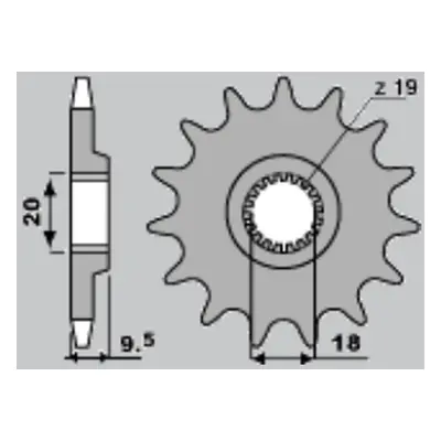 PBR ozubené kolo 333 13 18NC (86) (Přední ozubené kolo PBR 333 13 18NC)