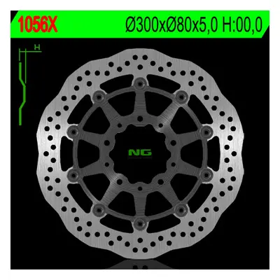 Brzdový kotouč NG Brakes NG1056X (NG brzdový kotouč přední KAWASAKI ZX6R 05-16, ER6F/N 06-18, KL