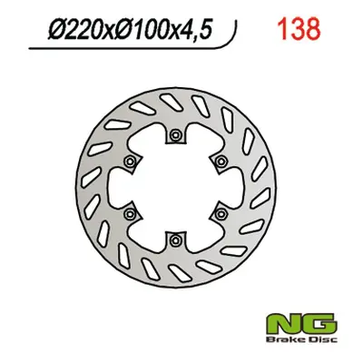 Brzdový kotouč NG Brakes NG138 (NG brzdový kotouč zadní KAWASAKI KX 125 89-02, KX 250 92-95, KDX