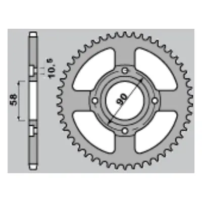 PBR rozeta 279 45 C45 (JTR273.45) (Zadní ozubené kolo PBR 279 45 C45)