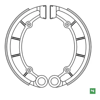 Brzdové čelisti - pakny zadní NEWFREN GF1141 (NEWFREN brzdové čelisti - pakny zadní KAWASAKI KLF