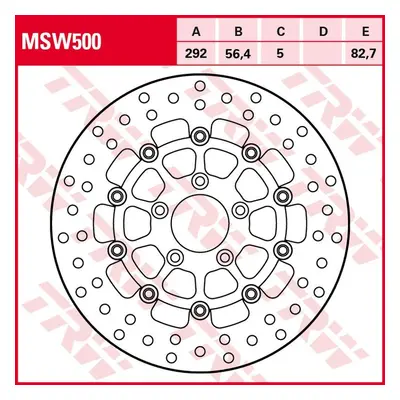 Brzdový kotouč TRW LUCAS přední MSW500 (TRW LUCAS ZF brzdový kotouč přední HARLEY-DAVIDSON XL/XL