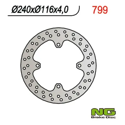 Brzdový kotouč NG Brakes NG799 (NG brzdový kotouč zadní KAWASAKI KX 125/250 (03-08), KXF 250 (04