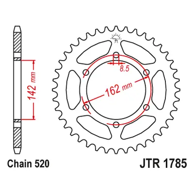 JT Sprockets rozeta JTR1785.48 (Zadní ozubené kolo JT Sprockets JTR1785.48)