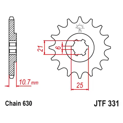 JT Sprockets ozubené kolo JTF331.15 (28815JT) (Přední ozubené kolo JT Sprockets JTF331.15)