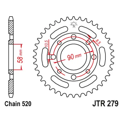 JT Sprockets rozeta JTR279.30 (27931JT) (Zadní ozubené kolo JT Sprockets JTR279.30)