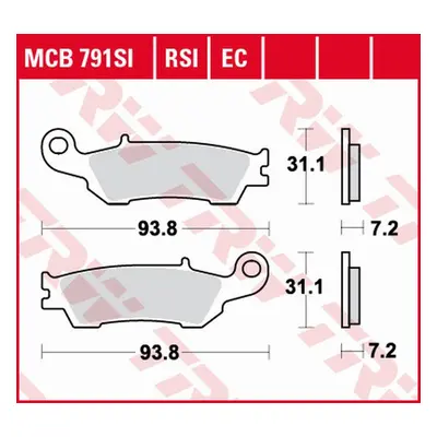 TRW ZF brzdové destičky KH450 ECO organické YAMAHA YZ 125 08-, WR-F 250/450 15-, YZ-F 450 08-, p