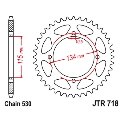 JT Sprockets rozeta JTR718.48 (71148JT) (Zadní ozubené kolo JT Sprockets JTR718.48)