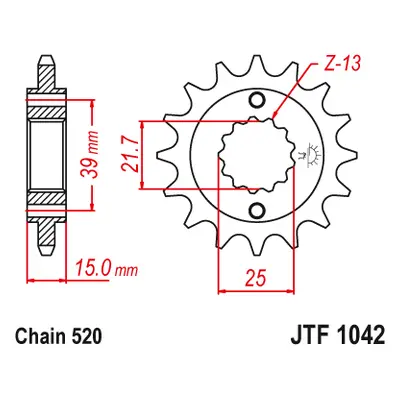 JT Sprockets ozubené kolo JTF1042.14 (212814JT) (Přední ozubené kolo JT Sprockets JTF1042.14)